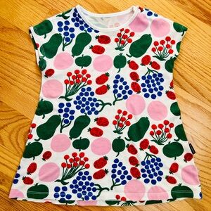Marimekko x Uniqlo Berry Print Dress to Shirt girls size 18-24 months